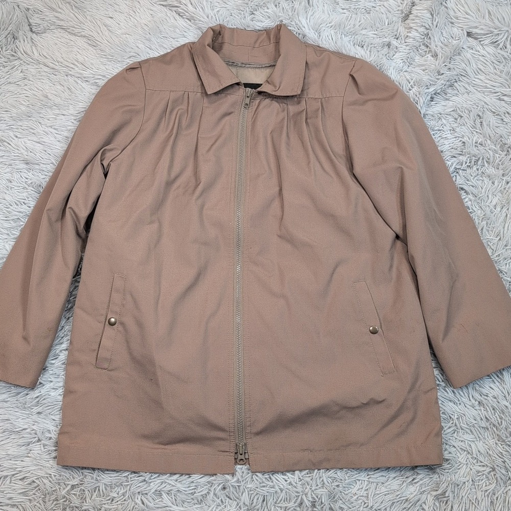 Vintage London‎ Fog Jacket Womens 10 Biege Coat Removable Liner Thinsulate